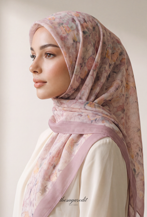 TSE BloomInvitation Japanese Cotton Voile Square - Yarra