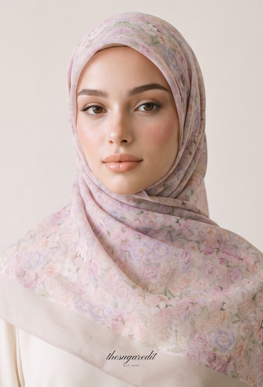 TSE BloomInvitation Japanese Cotton Voile Square - Martina
