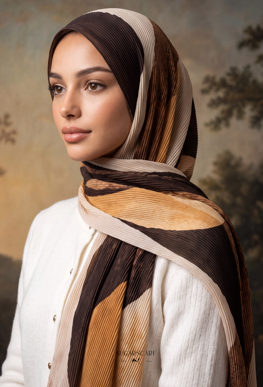 Fall In Love Wide Ultra Fine Pleated Shawl Ironless · in Millionaire