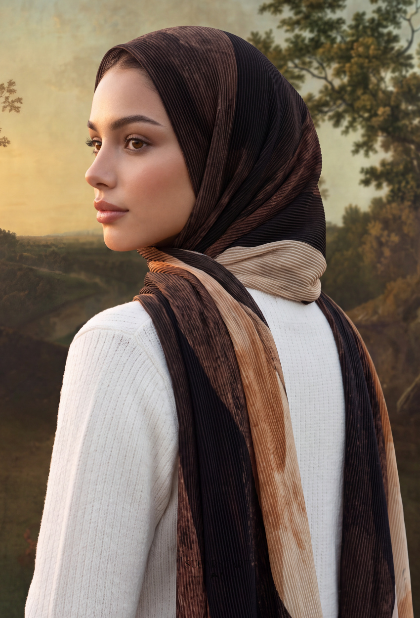 Fall In Love Wide Ultra Fine Pleated Shawl Ironless · in Millionaire