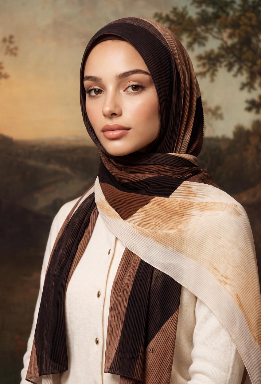 Fall In Love Wide Ultra Fine Pleated Shawl Ironless · in Millionaire
