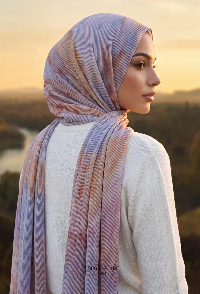 Fall In Love Wide Ultra Fine Pleated Shawl Ironless · in Merrie