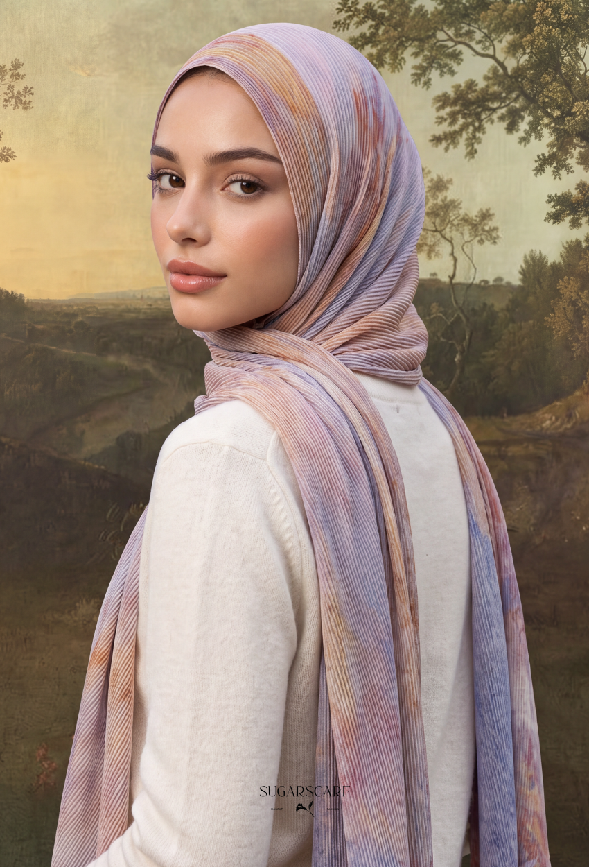 Fall In Love Wide Ultra Fine Pleated Shawl Ironless · in Merrie
