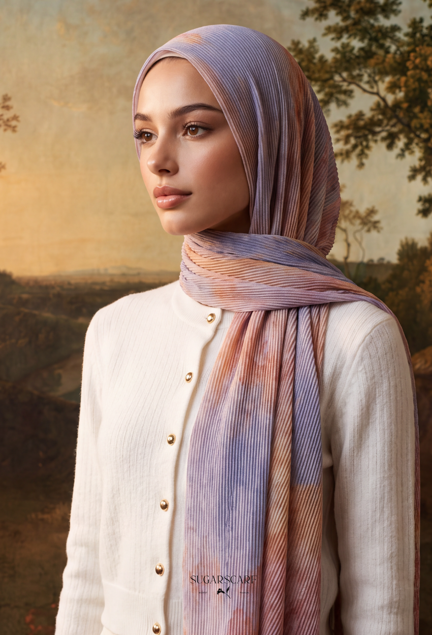 Fall In Love Wide Ultra Fine Pleated Shawl Ironless · in Merrie