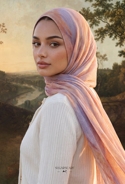 Fall In Love Wide Ultra Fine Pleated Shawl Ironless · in Merrie