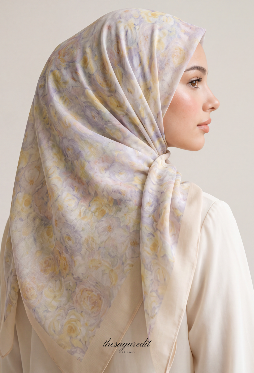 TSE BloomInvitation Japanese Cotton Voile Square - Gemma