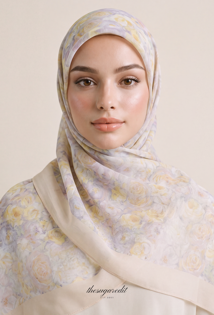 TSE BloomInvitation Japanese Cotton Voile Square - Gemma