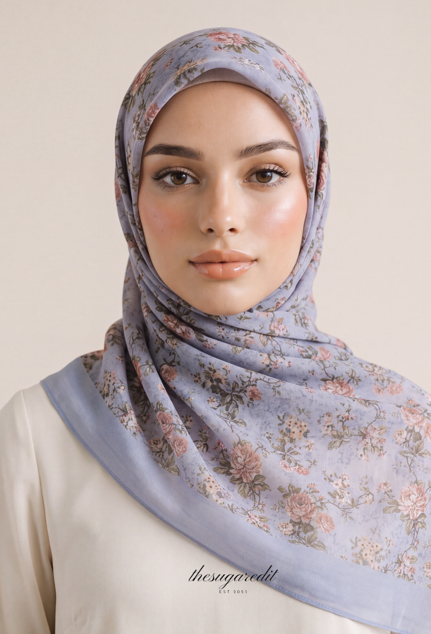 TSE BloomInvitation Japanese Cotton Voile Square - Alaz