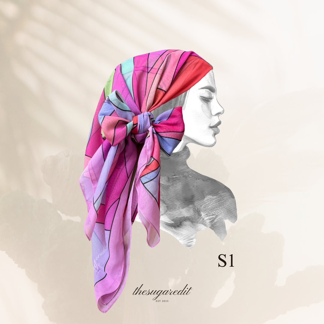 YES DEFECT - TSE Paris Cotton Voile Square Scarf S1