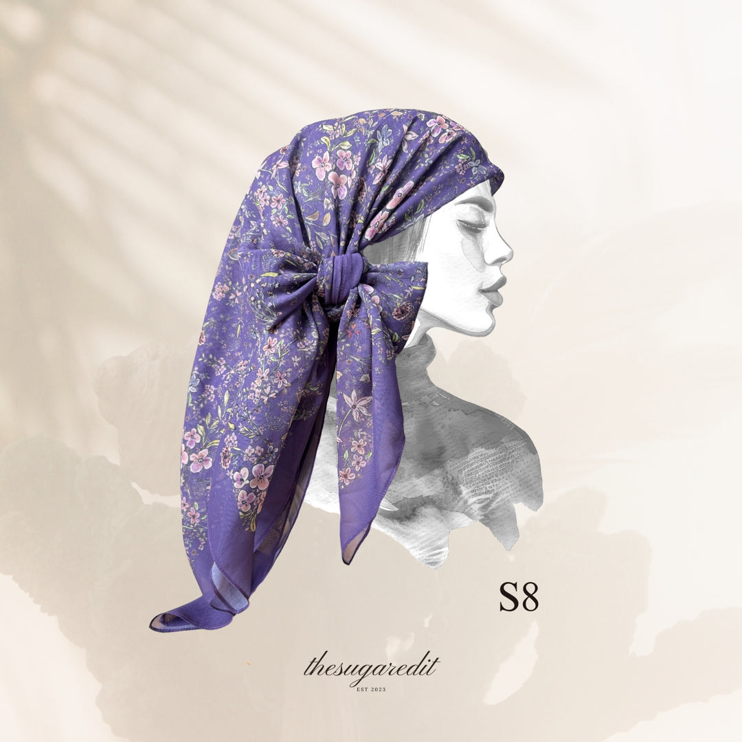 YES DEFECT - TSE Paris Cotton Voile Square Scarf S8