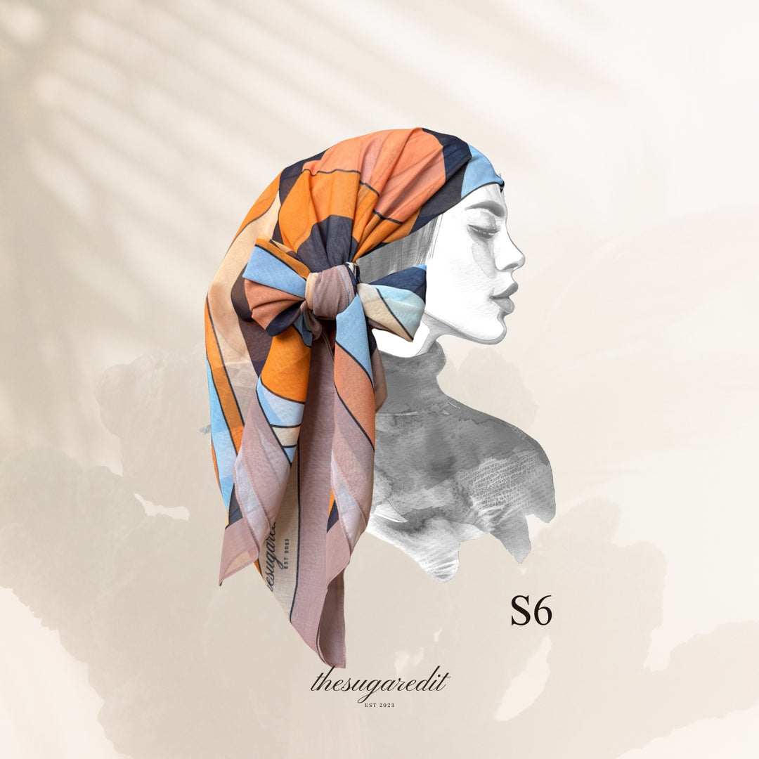 YES DEFECT - TSE Paris Cotton Voile Square Scarf S6