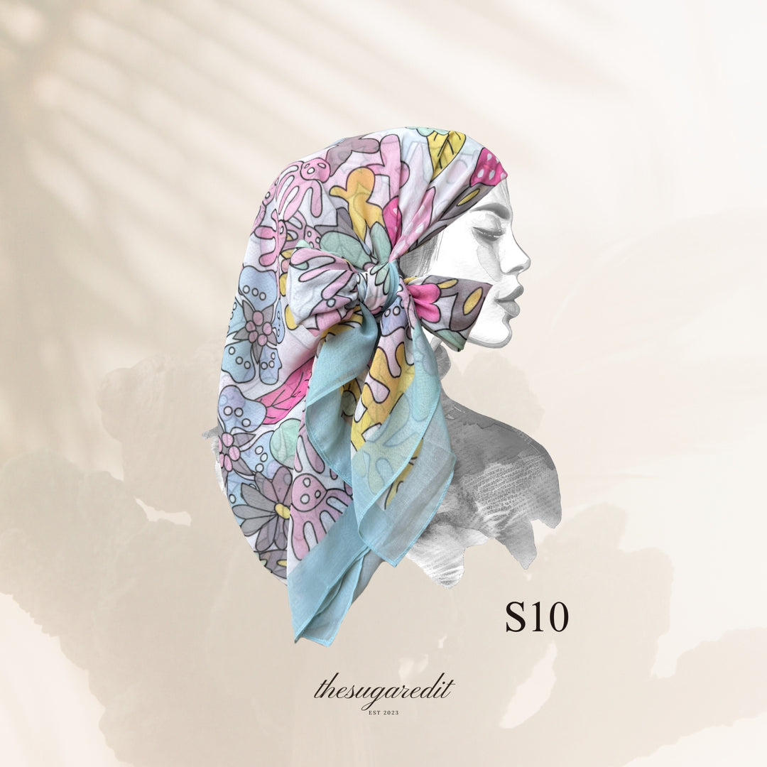 YES DEFECT - TSE Paris Awan Square Scarf S10