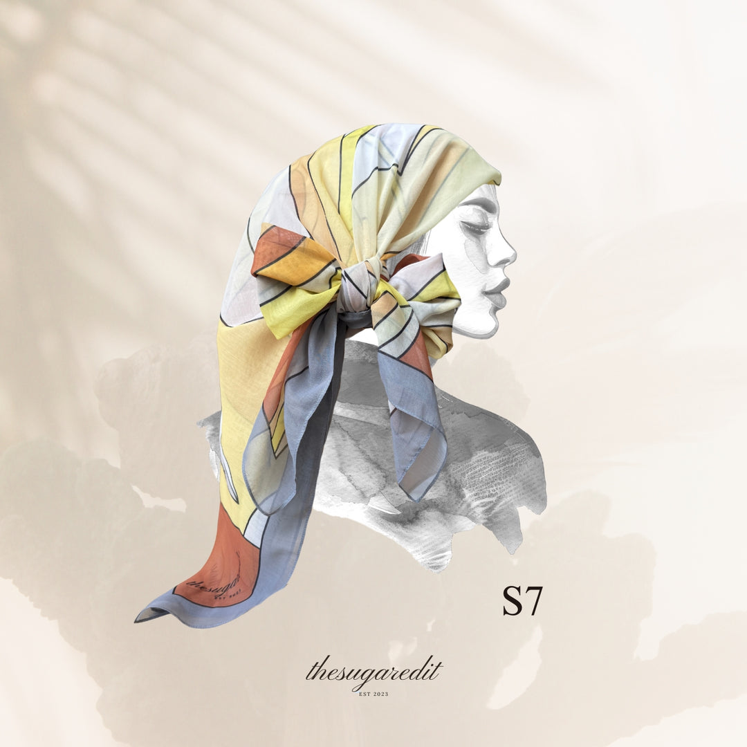 YES DEFECT - TSE Paris Voile Square Scarf S7