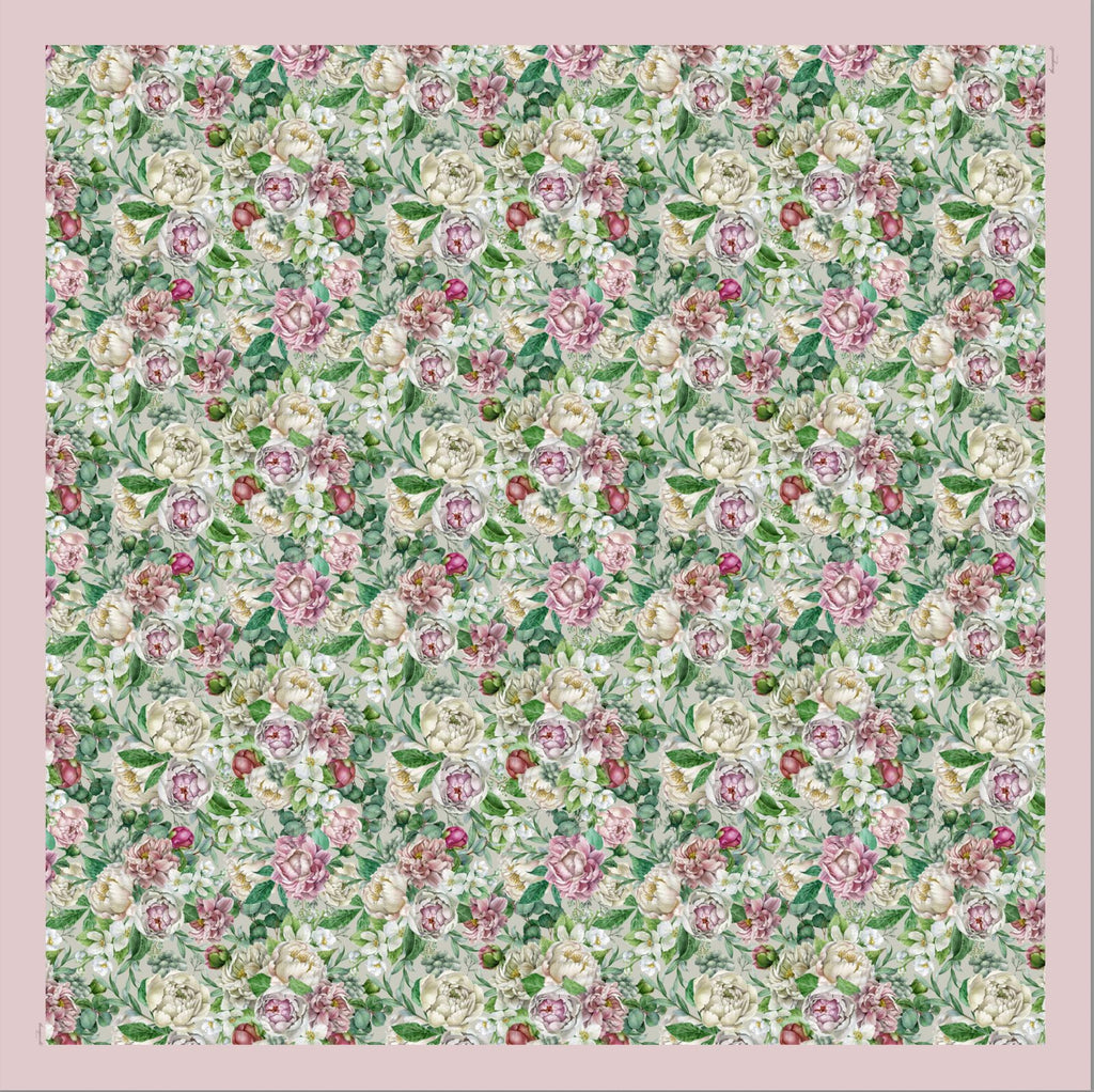 TSE BloomInvitation Japanese Cotton Voile Square - Lisbon