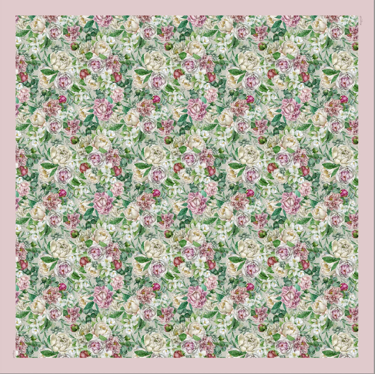 TSE BloomInvitation Japanese Cotton Voile Square - Lisbon