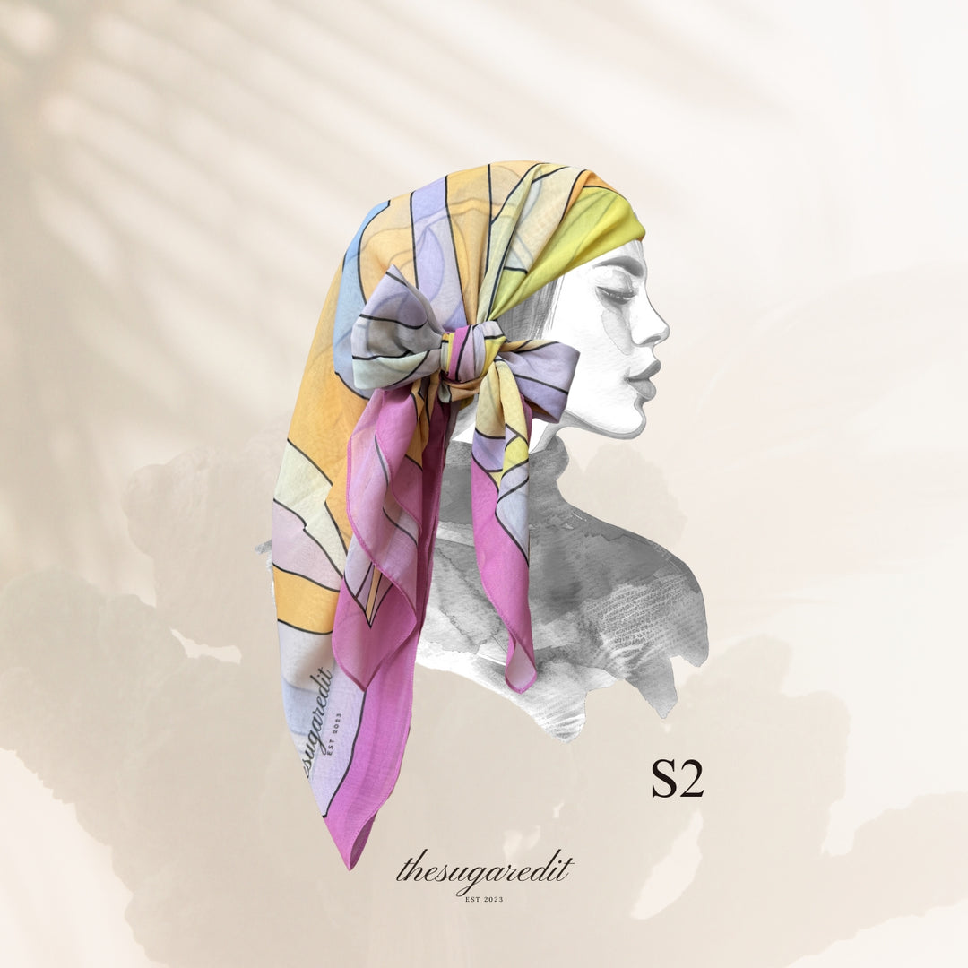 YES DEFECT - TSE Paris Voile Square Scarf S2