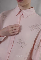 Jeniffer Set Mixed Linen-Blend In CreamPink