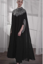 Vivi Crystal Beads Drape In Black