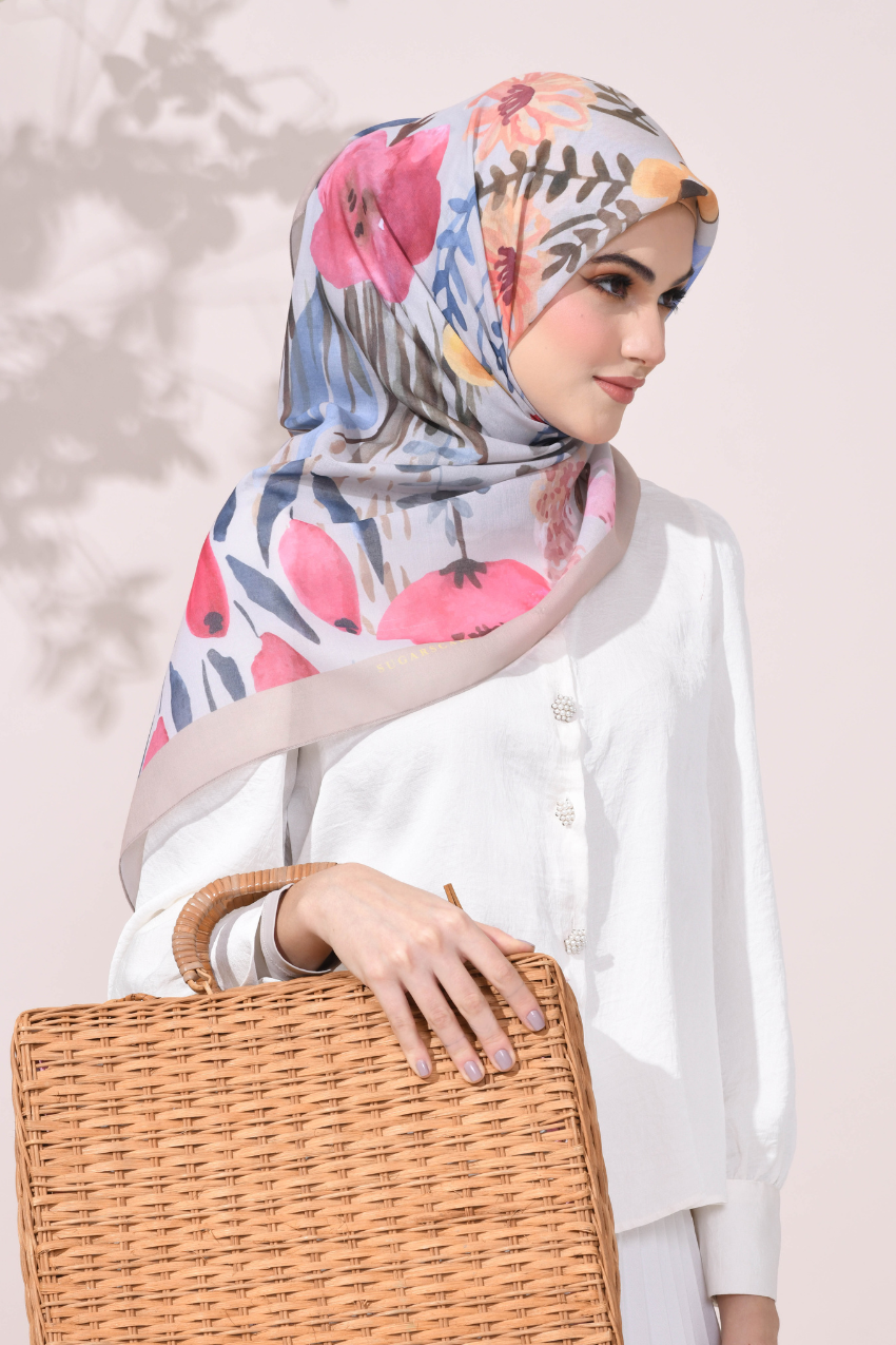 YES DEFECT -  ( Square Scarf ) Sweetheart in Cotton Bawal (Friendship)