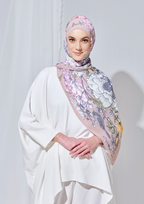 (SAMPLE) (Pleated Shawl) Bloom Journey Wide Pleats Scarf In Enternity