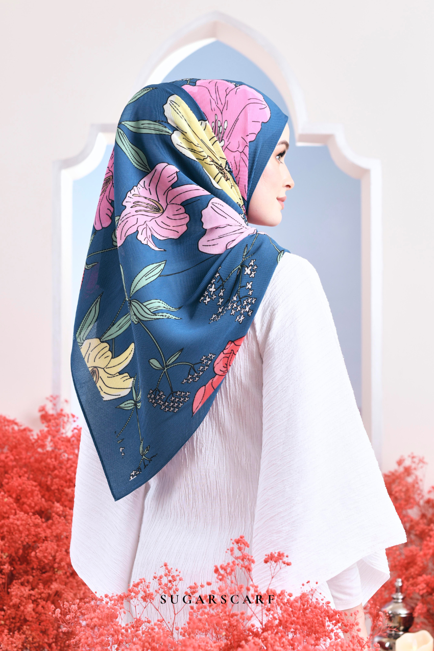 YES ( Full Wide Pleats Shawl ) Garden of Hurrem Bloom in ( MERYEM )