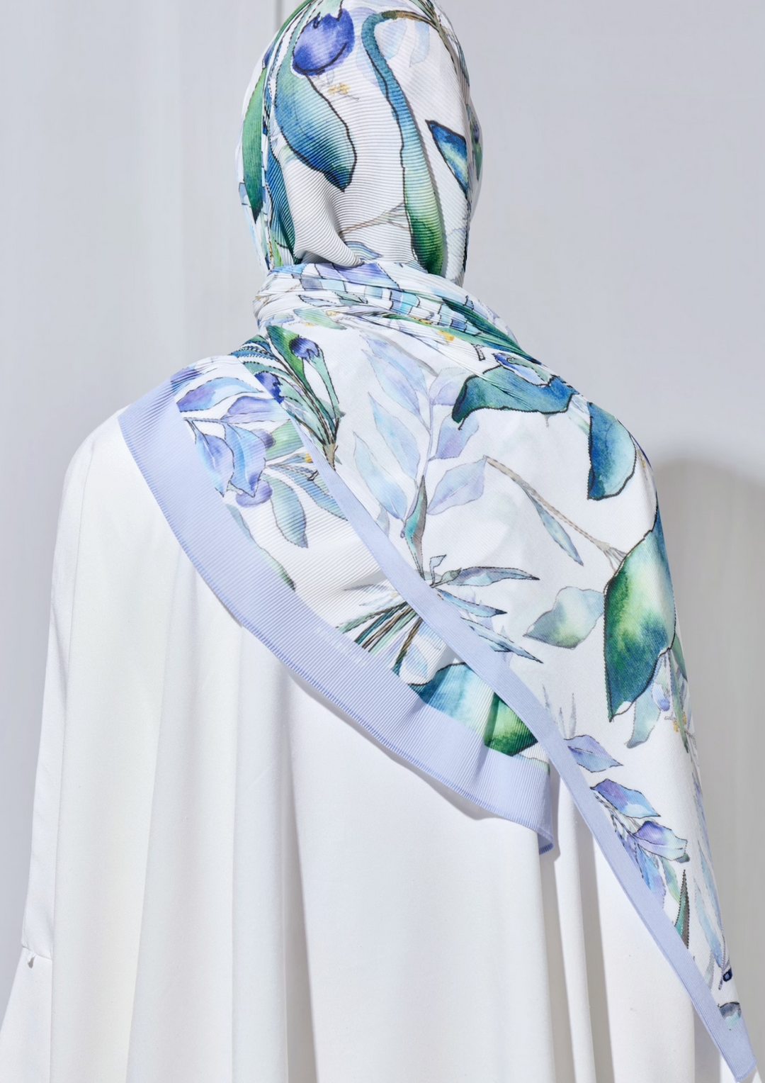 (SAMPLE) (Pleated Shawl) Bloom Journey Wide Pleats Scarf In Sacrificed -