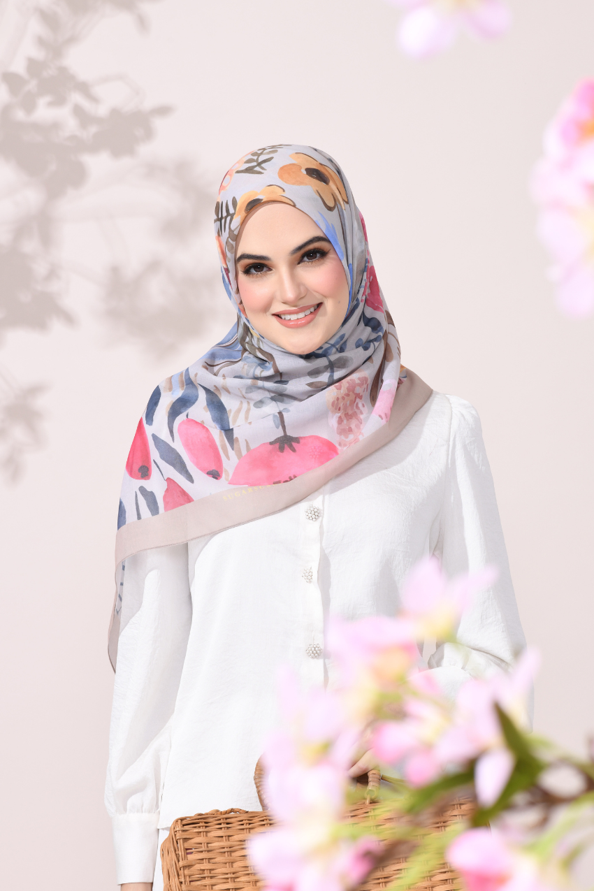 YES DEFECT -  ( Square Scarf ) Sweetheart in Cotton Bawal (Friendship)
