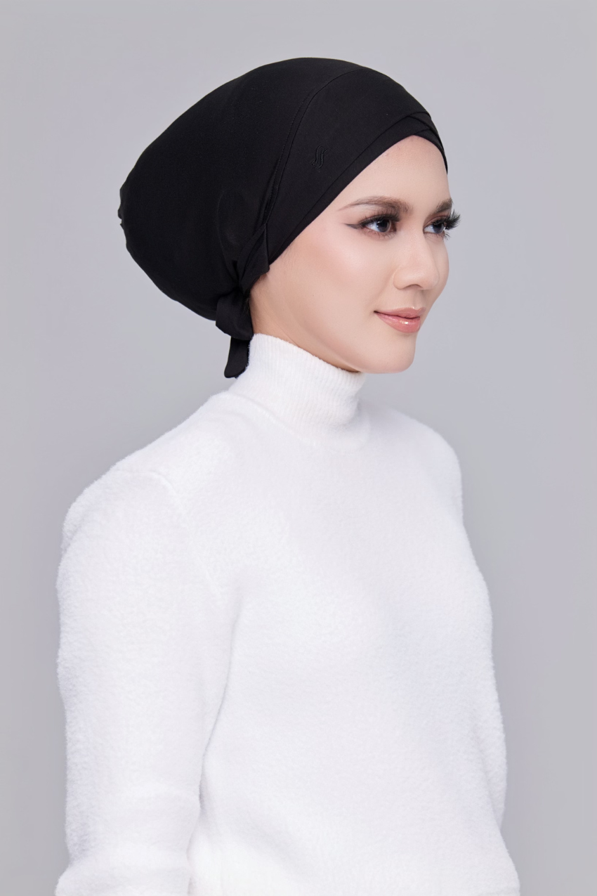 ( Signature Criss Cross) BambooViscose Ultimate Comfort Underscarf Inner In (Black)