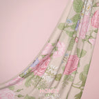 Sample - (Pleated Shawl) Bloom Journey Wide Pleats Scarf In Honey