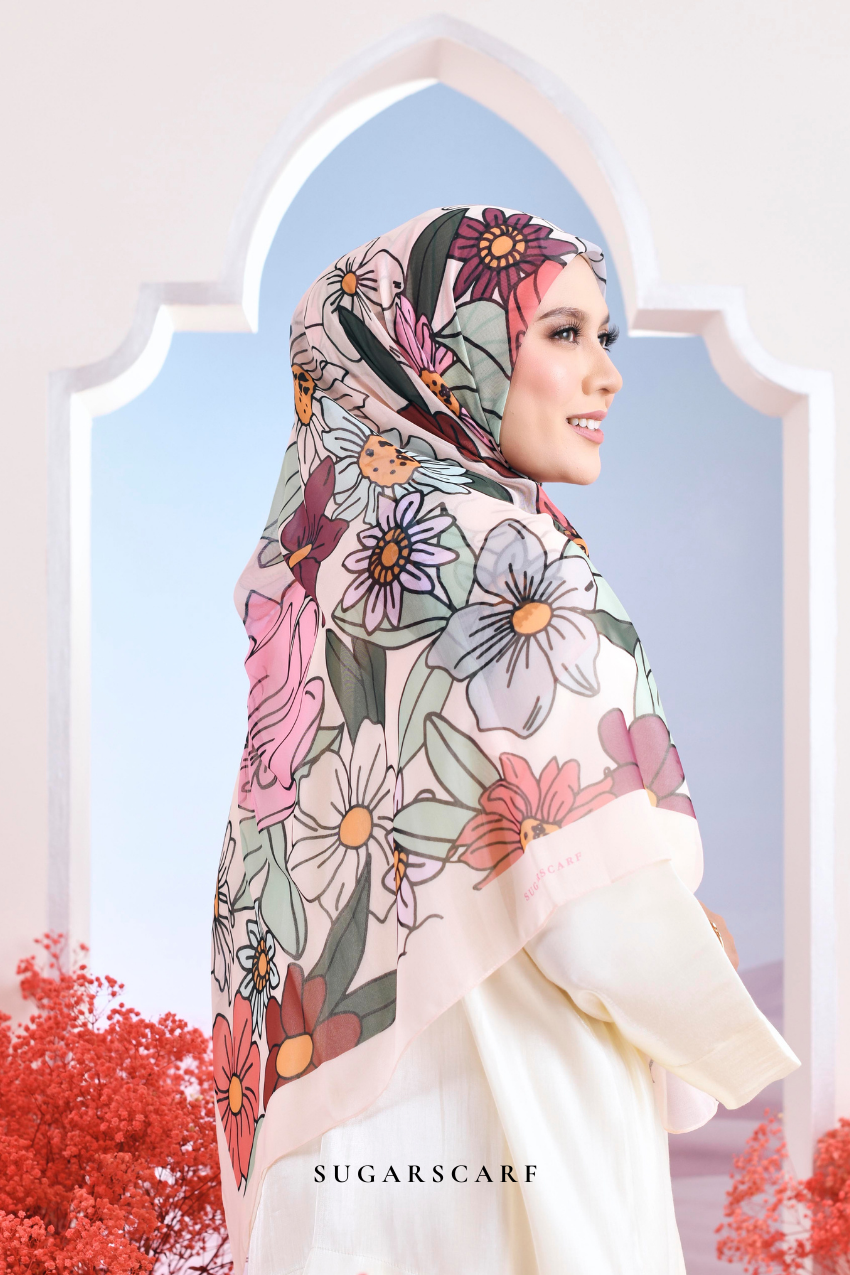 YES ( Japanese Voile Vol2 Square Scarf ) Riang Raya in ( MANIS )