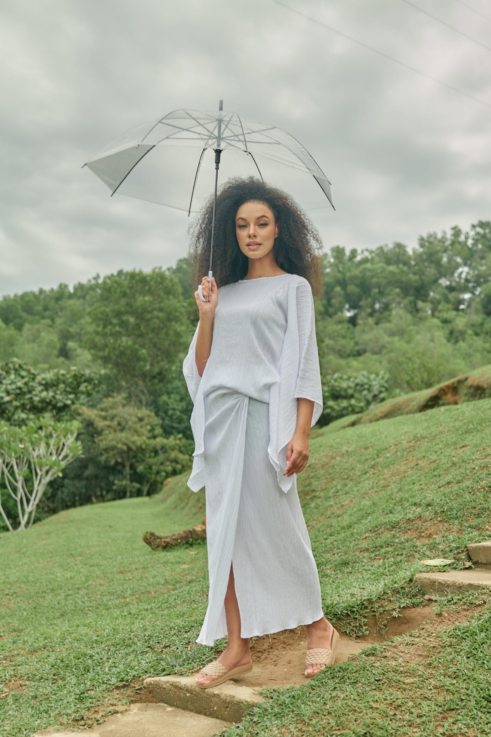 Anya Kaftan Set ( Kaftan Top & Instant Pareo Skirt - Two-Piece Set )