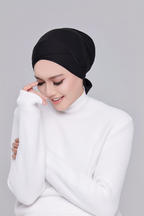 ( Signature Criss Cross) BambooViscose Ultimate Comfort Underscarf Inner In (Black)