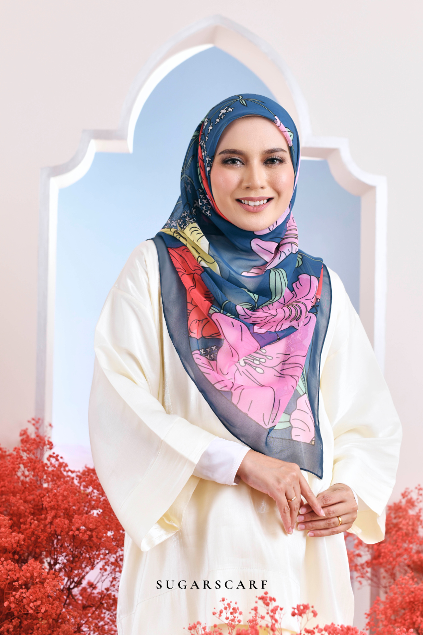 YES DEFECT - ( Japanese Voile Vol2 Square Scarf ) Garden of Hurrem Bloom in ( MERYEM )