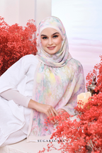 (SAMPLE) ( Full Wide Pleats Shawl ) Garden of Hurrem Bloom in ( ESMA )