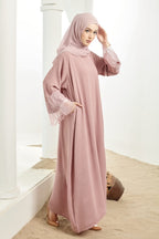 Layla Abaya [ Dusty Pink ]