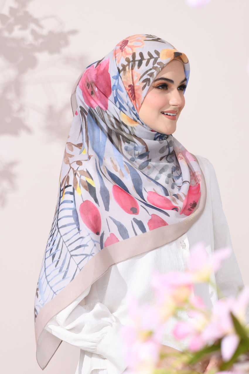YES DEFECT -  ( Square Scarf ) Sweetheart in Cotton Bawal (Friendship)
