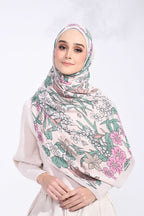(SAMPLE) ( Full Wide Pleats Shawl ) Wild Blooms ( Diana )