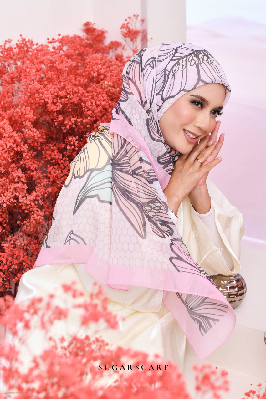 YES ( Japanese Voile Vol2 Square Scarf ) Garden of Hurrem Bloom in ( SELINE )