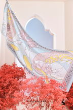 YES ( Full Wide Pleats Shawl ) Garden of Hurrem Bloom in ( ELA )
