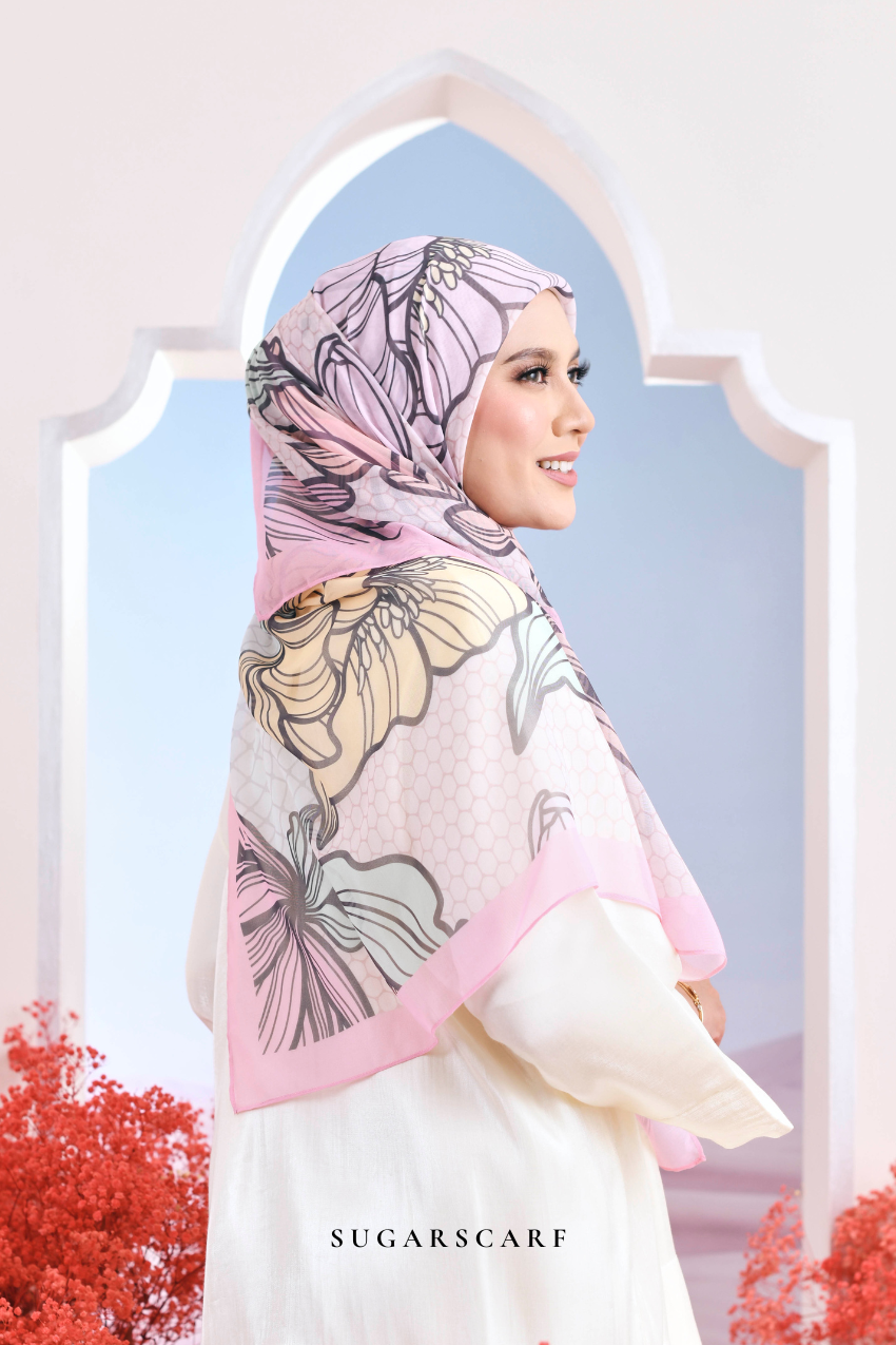 YES ( Japanese Voile Vol2 Square Scarf ) Garden of Hurrem Bloom in ( SELINE )