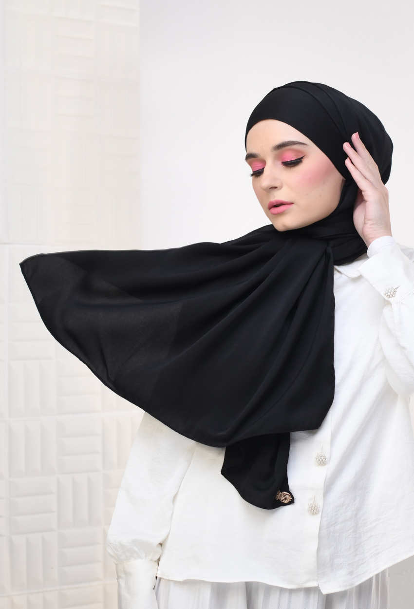 YES DEFECT - YOUR NEW MATE Smooth Satin Silk - Black