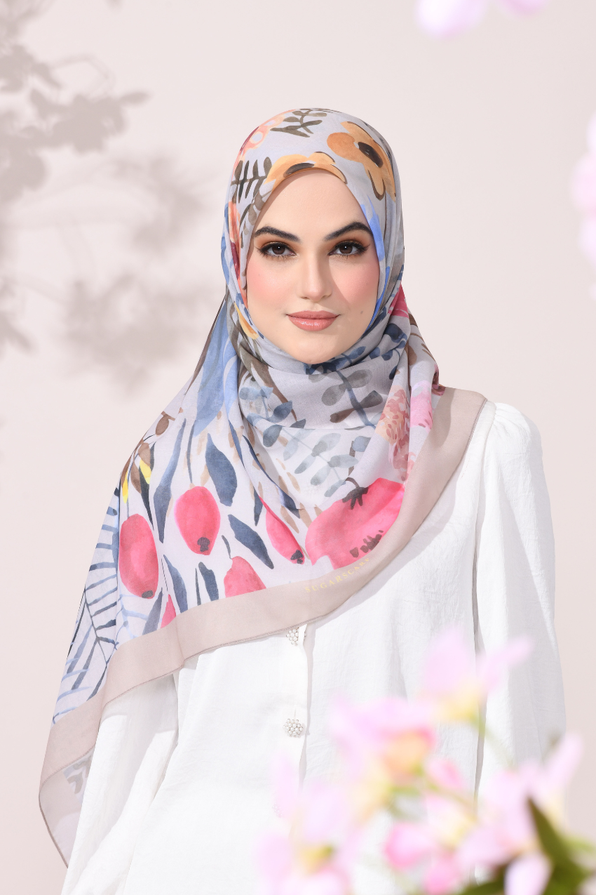 YES DEFECT -  ( Square Scarf ) Sweetheart in Cotton Bawal (Friendship)