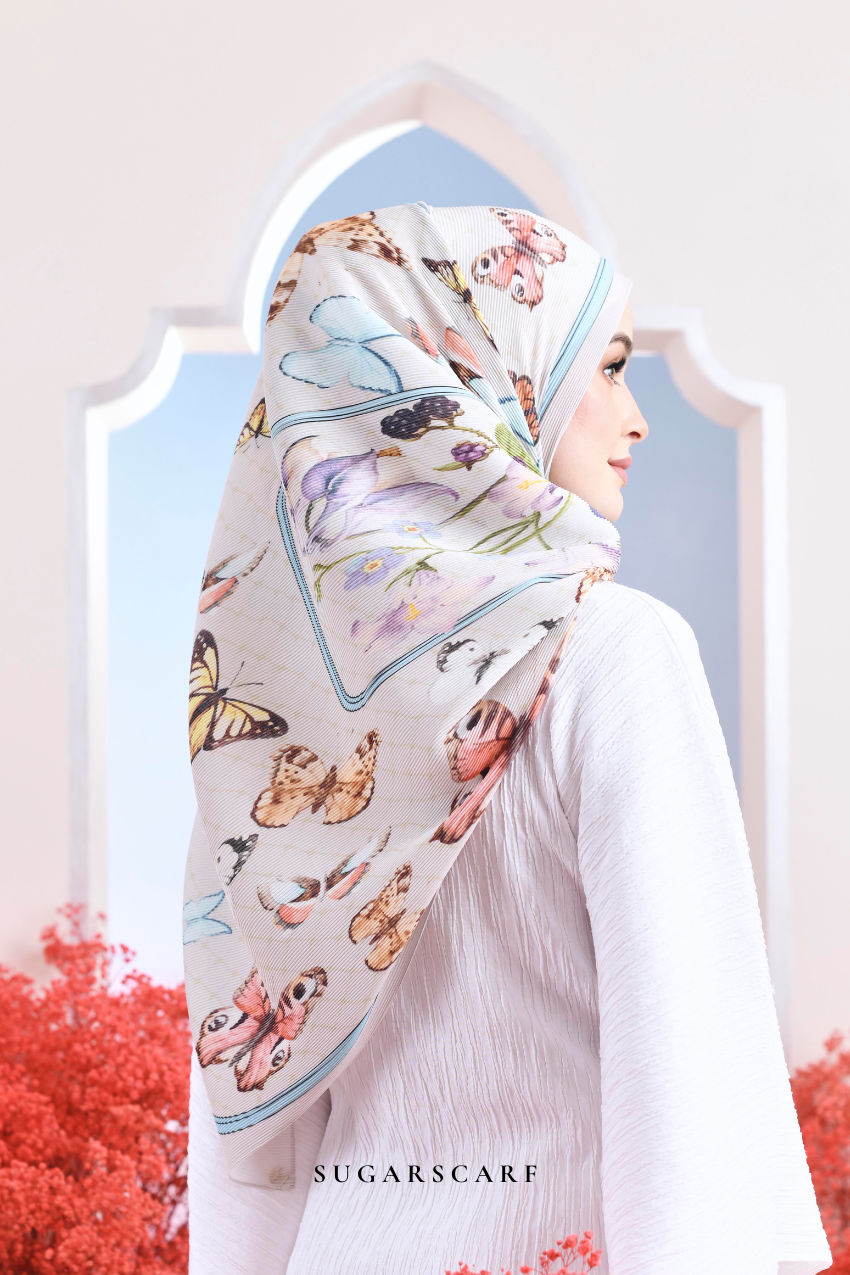 YES ( Full Wide Pleats Shawl ) Garden of Hurrem Bloom in ( BELKIS )