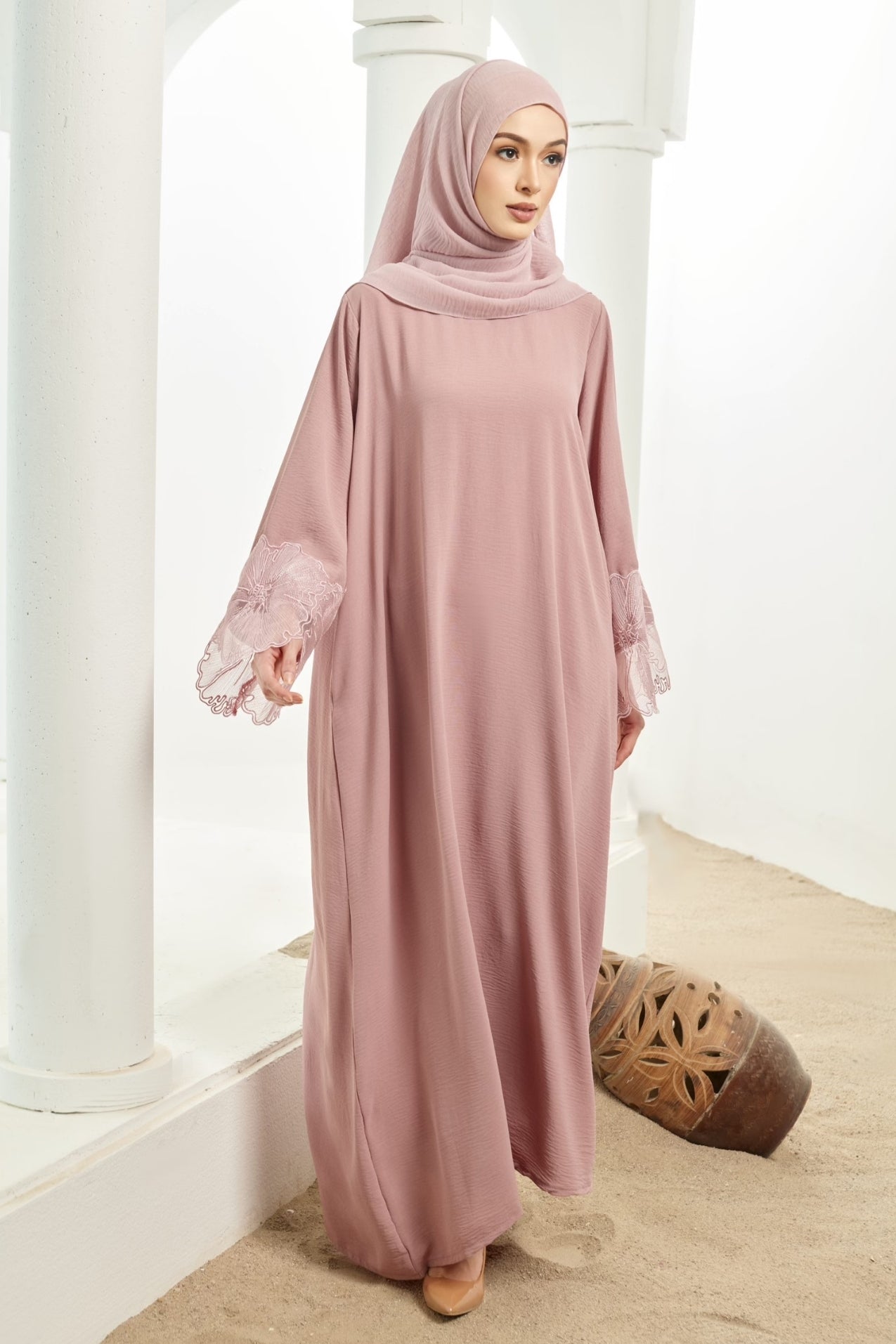 Layla Abaya [ Dusty Pink ]