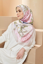 YES ( SQUARE) Blooming Journey in Mixed Satin Silk ( Honey )