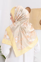 YES DEFECT - ( Long Scarf ) Rindu SatinSilk Shawl Mixed Satin Silk  ( Mekar )