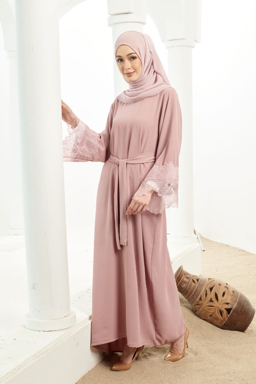 Layla Abaya [ Dusty Pink ]