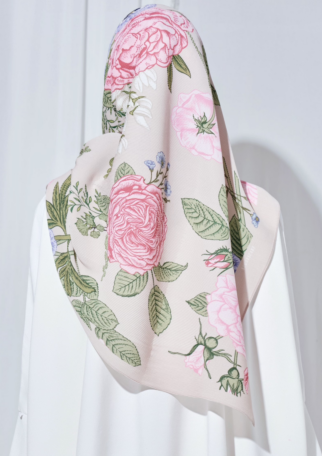 Sample - (Pleated Shawl) Bloom Journey Wide Pleats Scarf In Honey