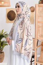 (SAMPLE) ( Full Wide Pleats Shawl ) Abstract x Bloom ( Medellin )