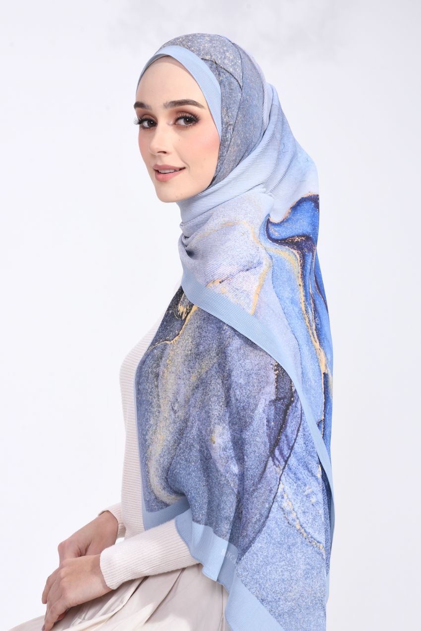 ( Full Wide Pleated Shawl ) Dolce ( Blueberry Pancakes )